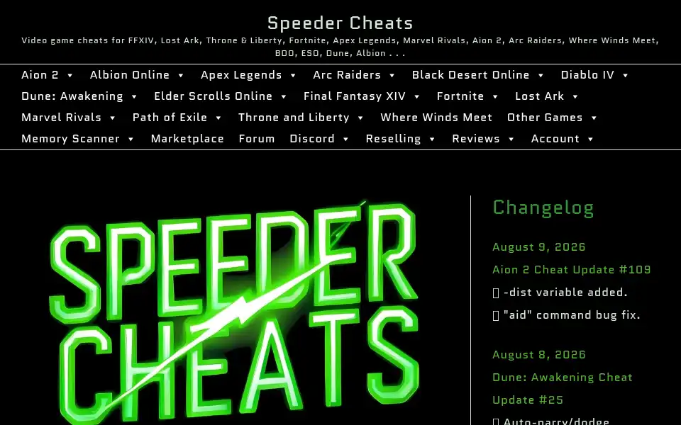 Screenshot of speedersoftware.com