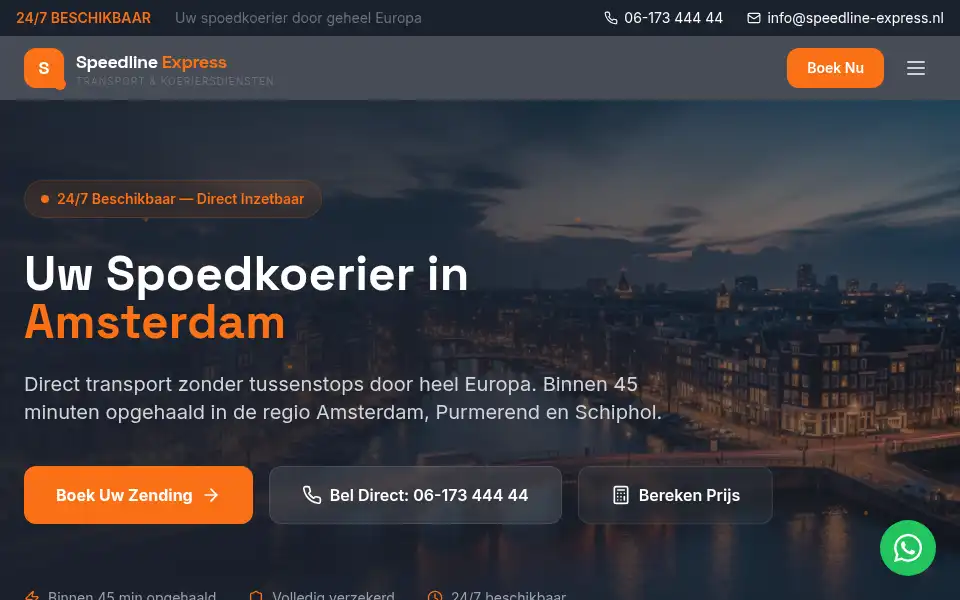 Screenshot of speedline-express.nl