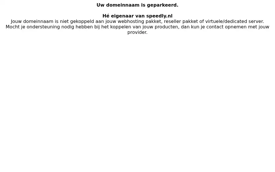 Screenshot of speedly.nl