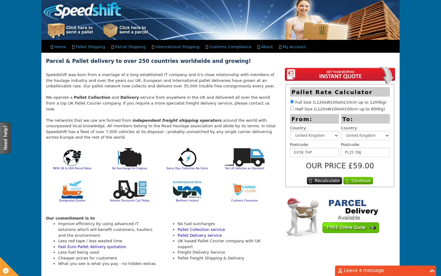 Screenshot of speedshift.co.uk