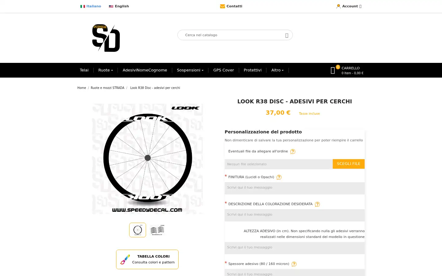 Screenshot of speedydecal.com
