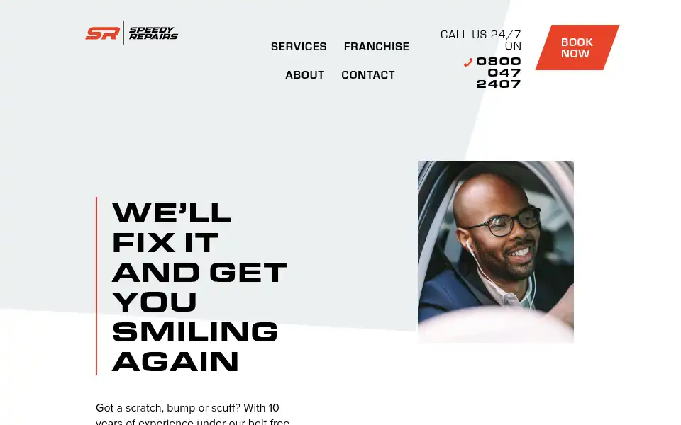Screenshot of speedyrepairs.co.uk