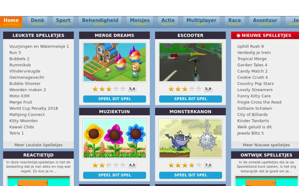 Screenshot of speeleiland.nl