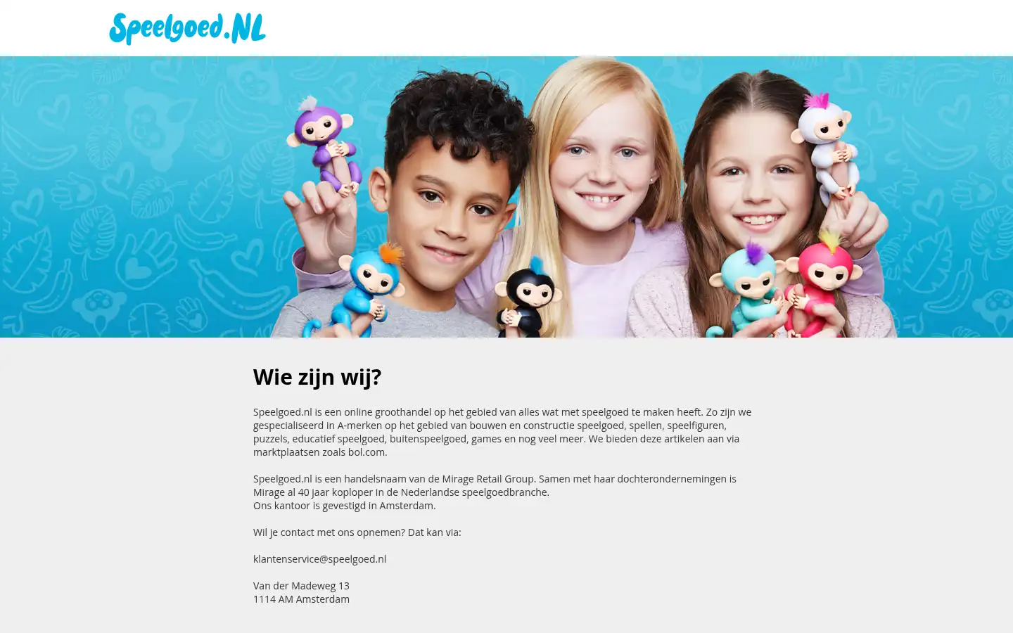 Screenshot of speelgoed.nl