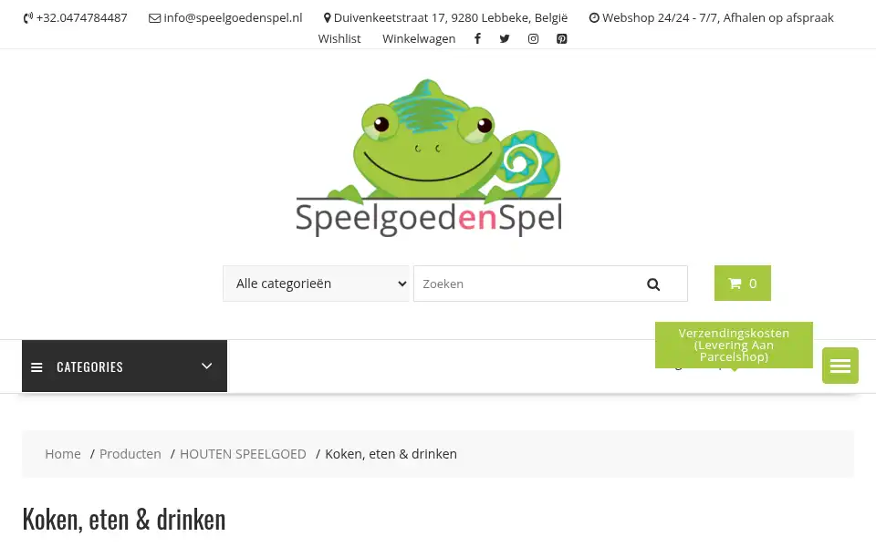 Screenshot of speelgoedenspel.nl