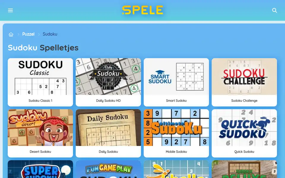 Screenshot of spele.nl