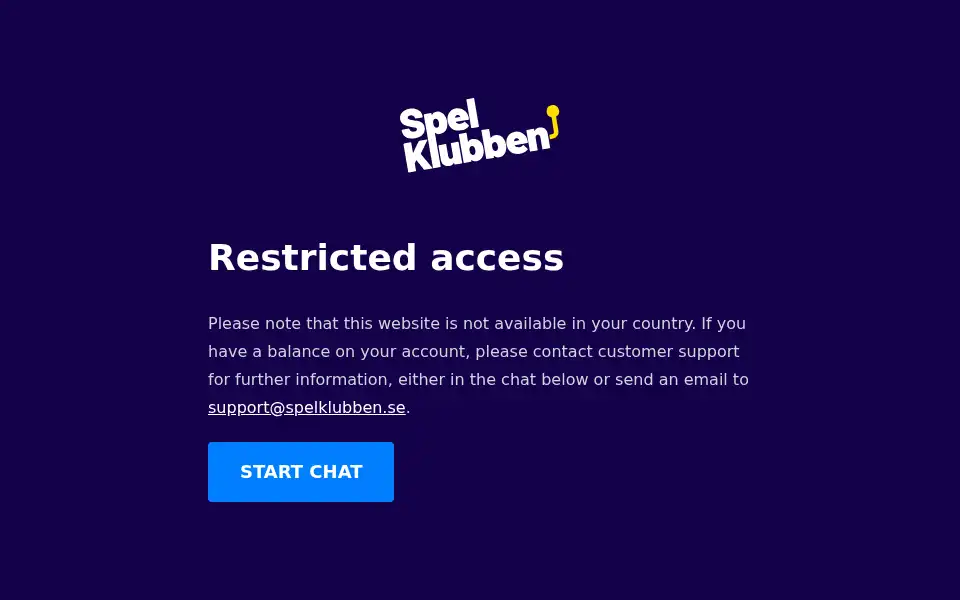 Screenshot of spelklubben.se