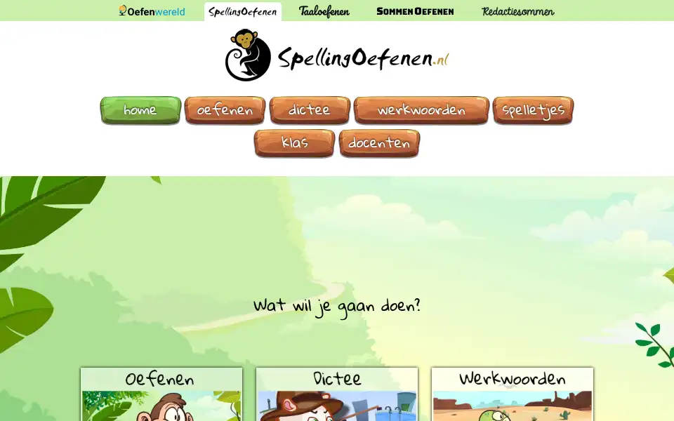Screenshot of spellingoefenen.nl