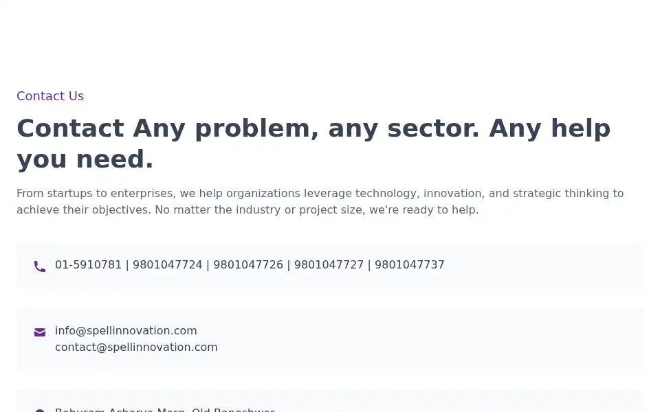 Screenshot of spellinnovation.com