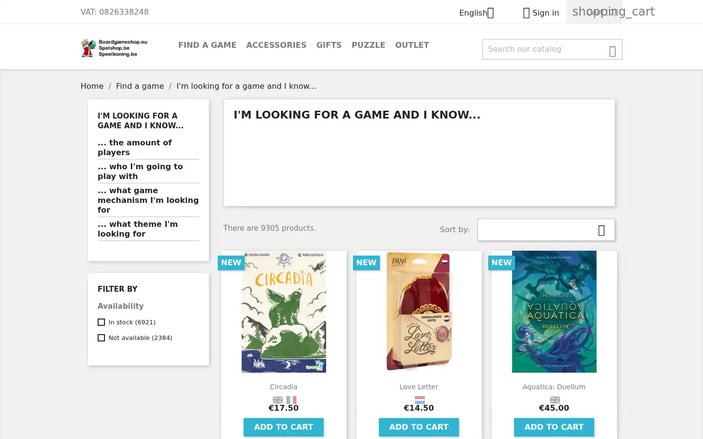 Screenshot of spelshop.be