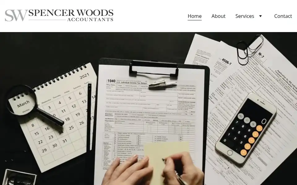 Screenshot of spencerwoods.co.uk