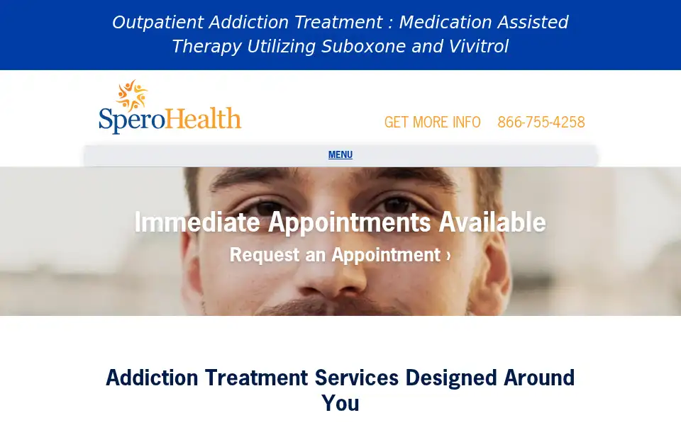 Screenshot of sperohealth.com
