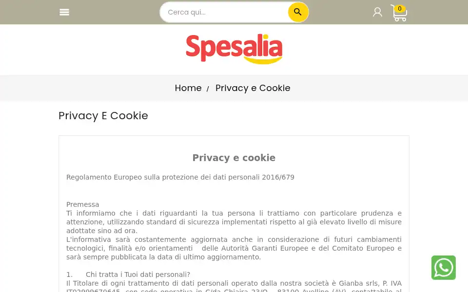 Screenshot of spesalia.com