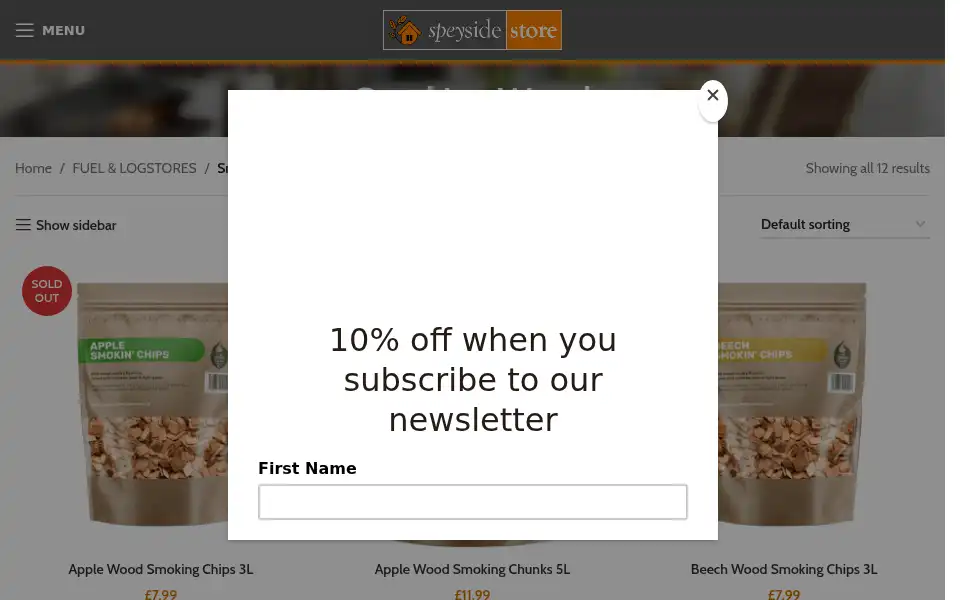 Screenshot of speysidestore.co.uk