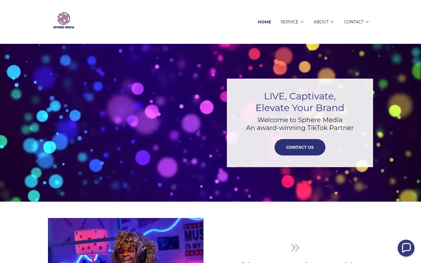 Screenshot of spheremediainc.com