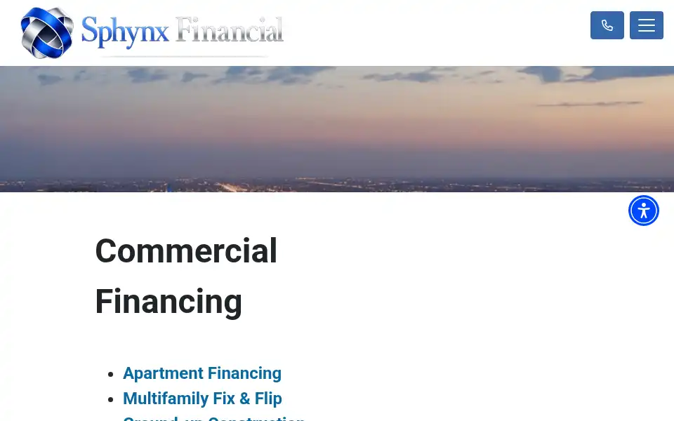 Screenshot of sphynxfinancial.com