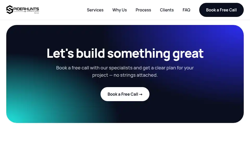 Screenshot of spiderhuntstechnologies.com