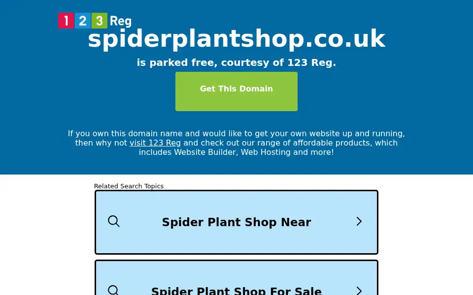 Screenshot of spiderplantshop.co.uk