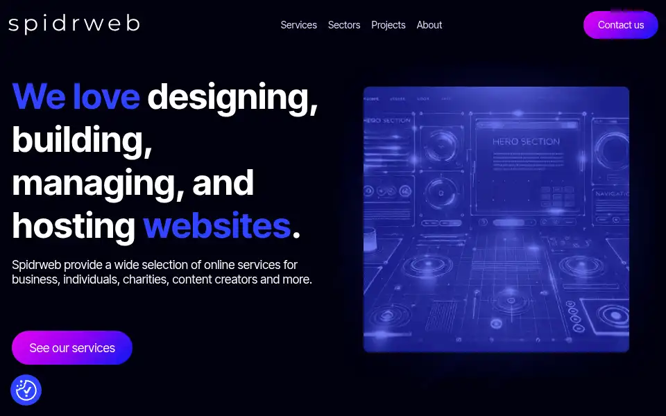 Screenshot of spidrweb.co.uk