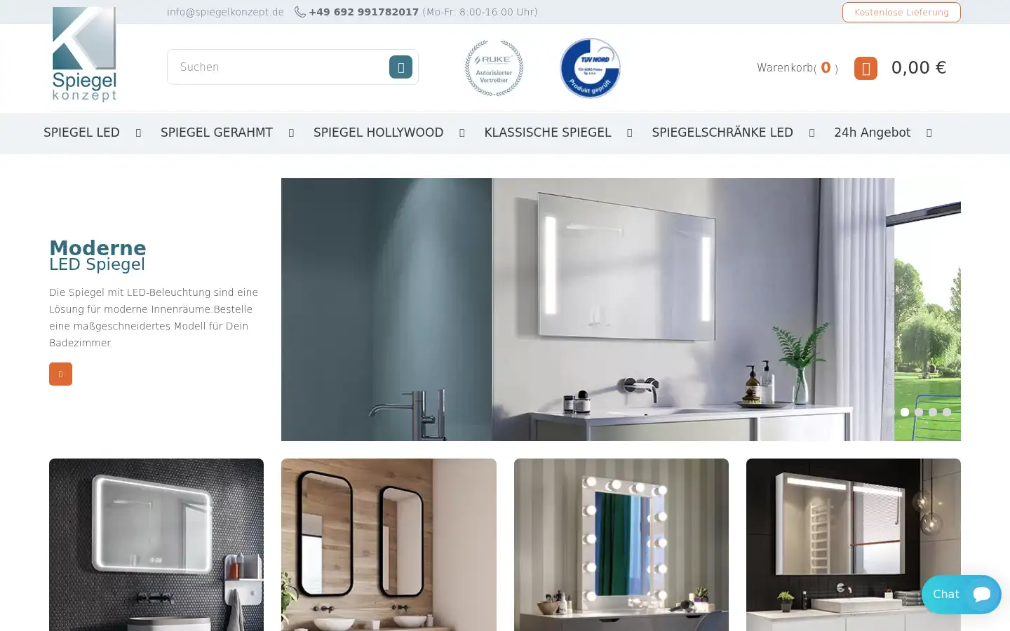 Screenshot of spiegelkonzept.de