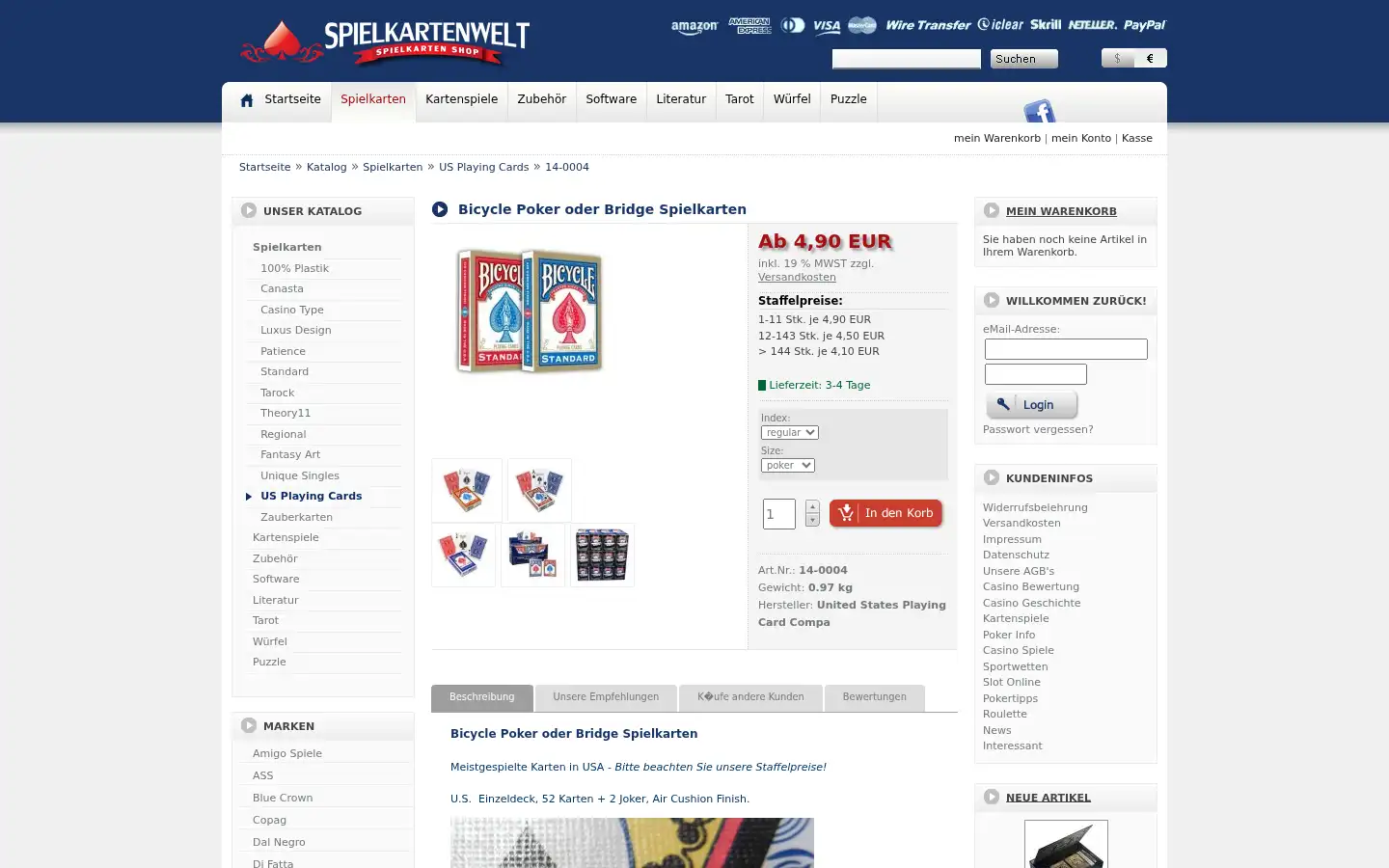 Screenshot of spielkartenwelt.de