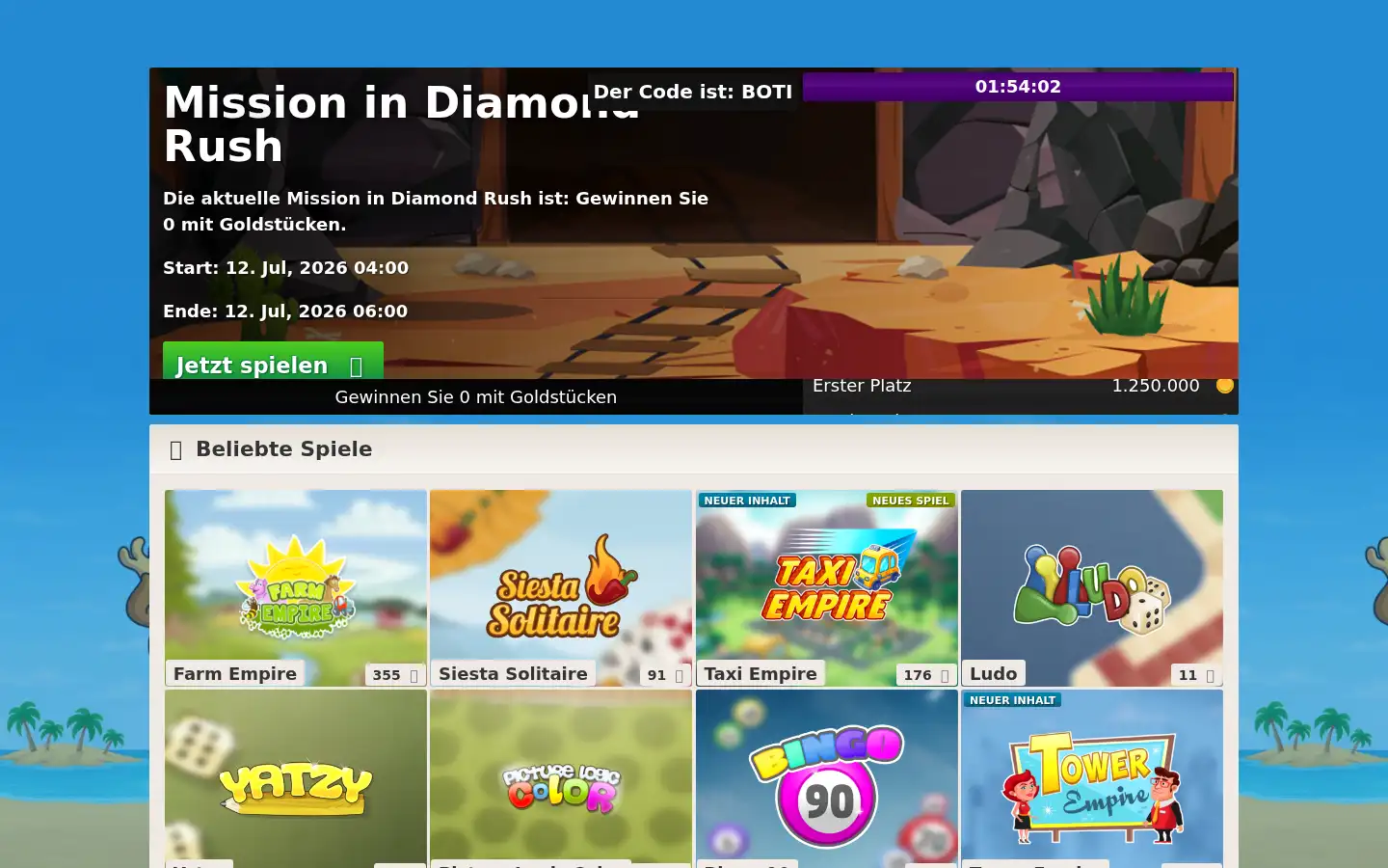 Screenshot of spielmit.com