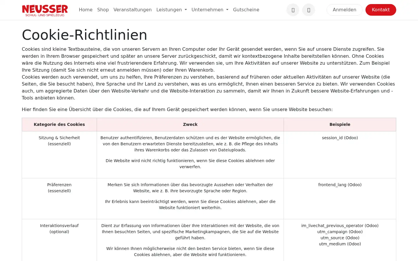 Screenshot of spielzeugladen-neusser.de