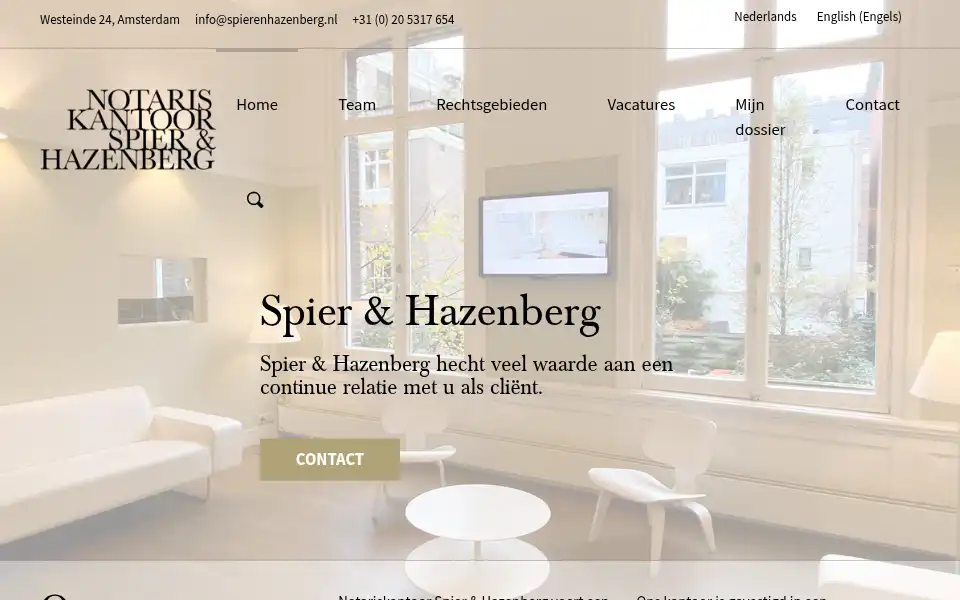 Screenshot of spierenhazenberg.nl