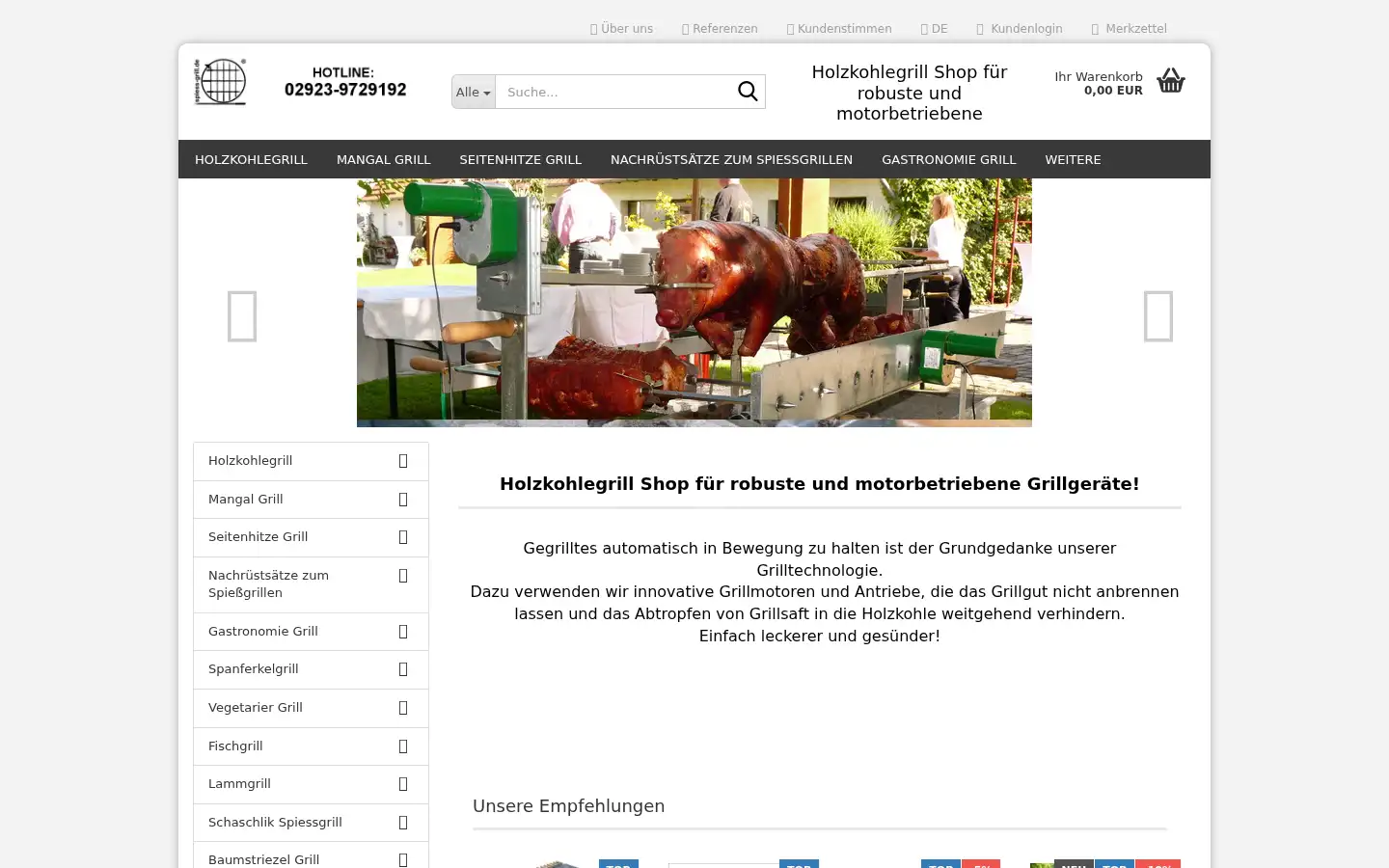 Screenshot of spiess-grill.de