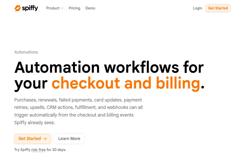 Screenshot of spiffy.co