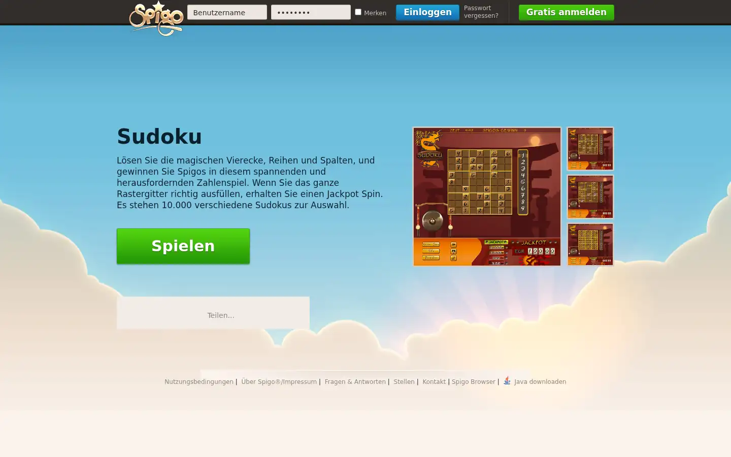 Screenshot of spigo.de