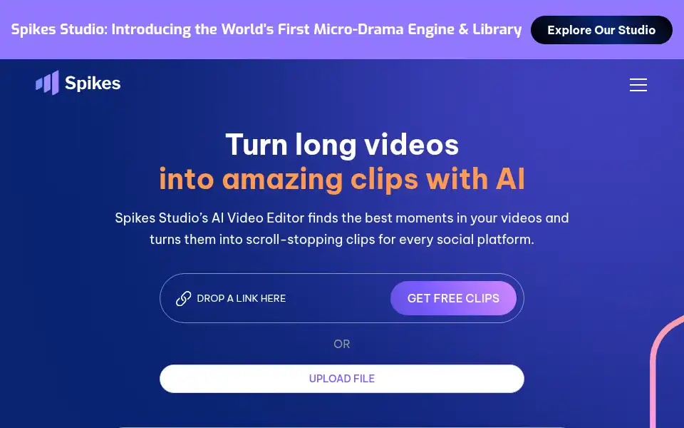 Screenshot of spikes.studio