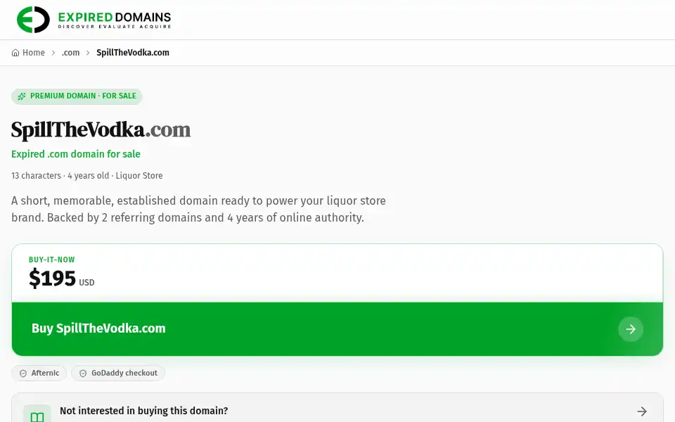 Screenshot of spillthevodka.com