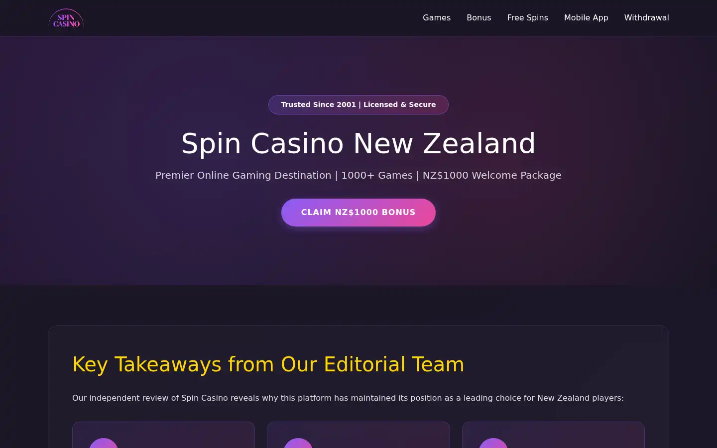 Screenshot of spin-casino-online.net