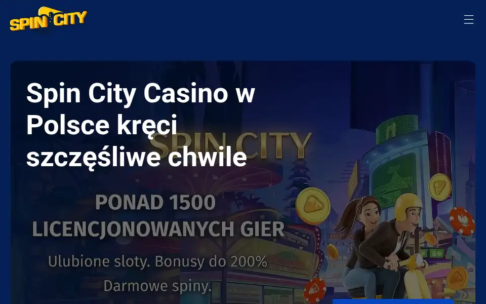 Screenshot of spincity-casino.org.pl