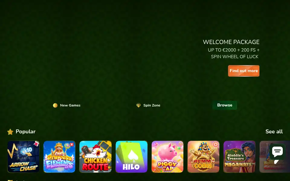 Screenshot of spinmillion.com