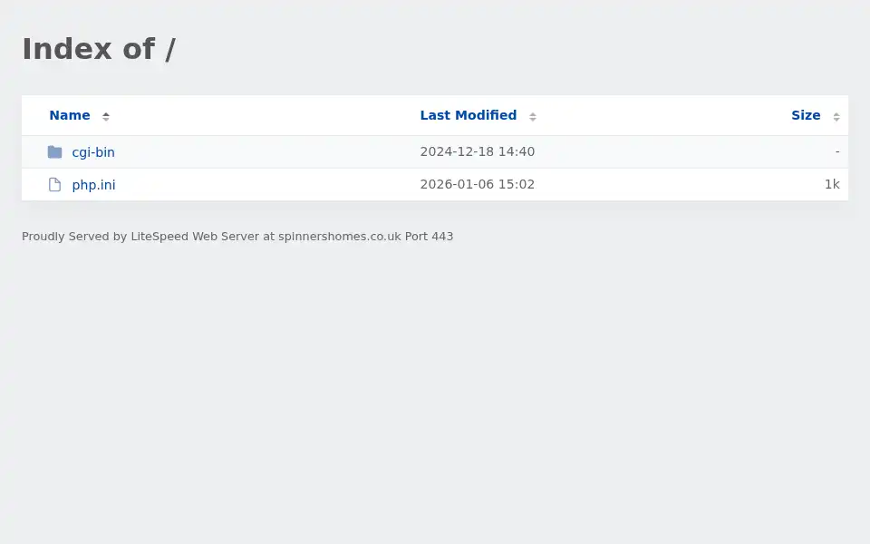 Screenshot of spinnershomes.co.uk