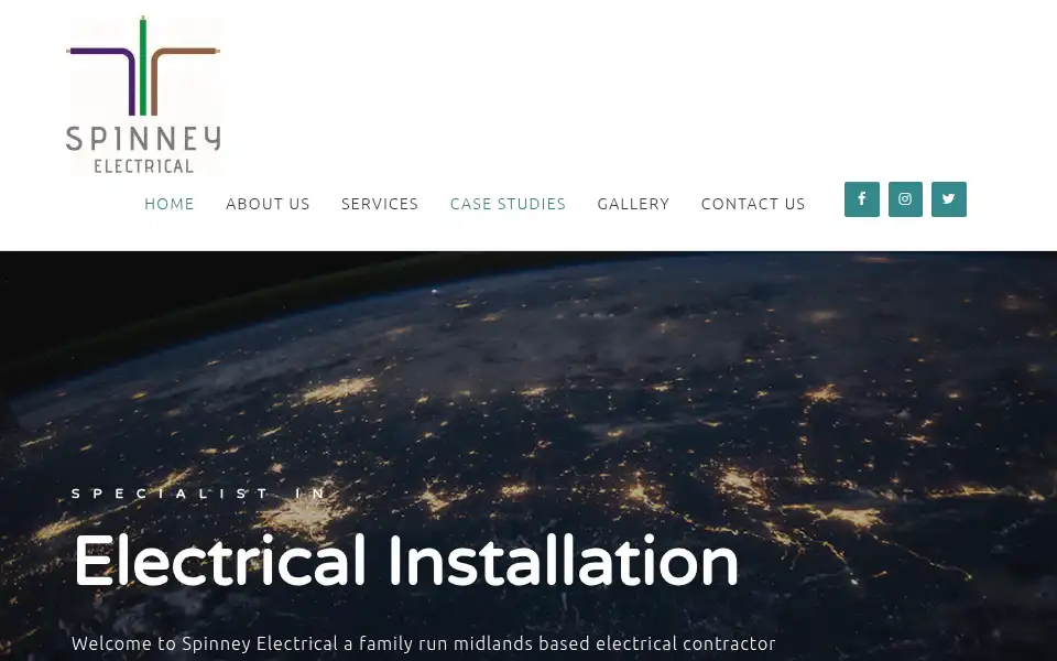 Screenshot of spinneyelectrical.co.uk