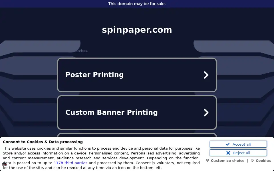 Screenshot of spinpaper.com