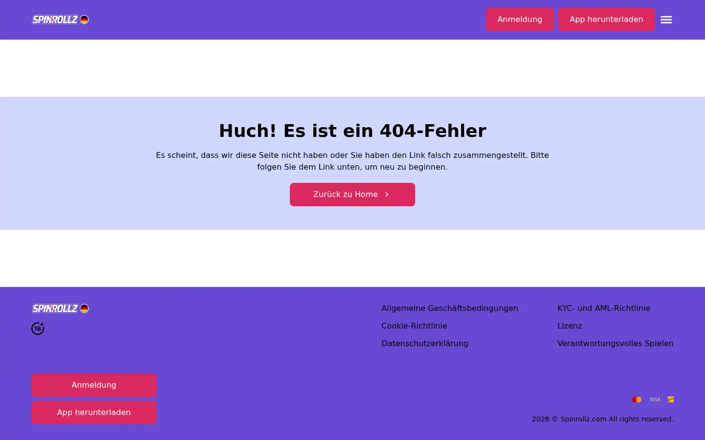 Screenshot of spinrollzz.com.de