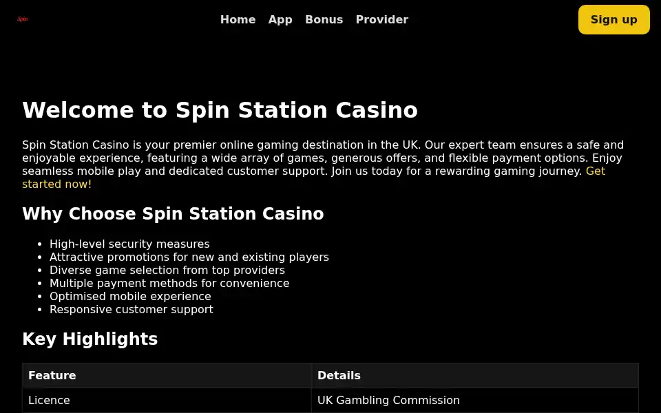 Screenshot of spinstation.games