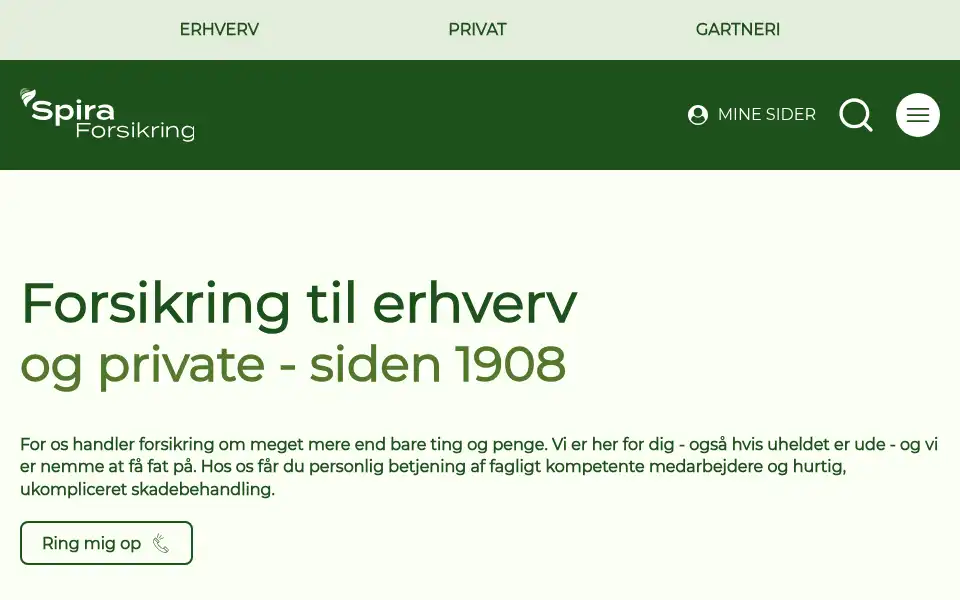 Screenshot of spira.dk