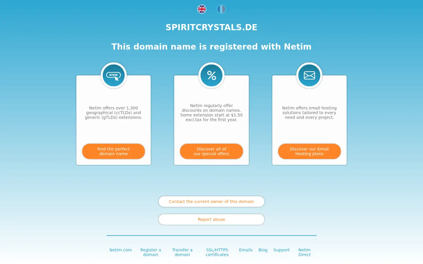Screenshot of spiritcrystals.de