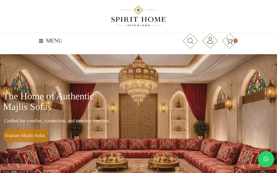 Screenshot of spirithomeinteriors.com