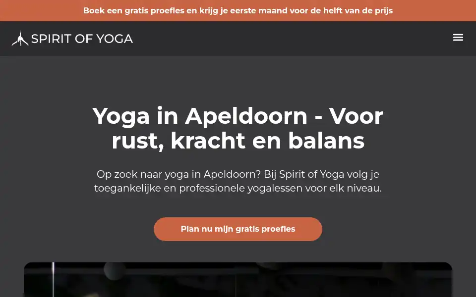 Screenshot of spiritofyoga.nl