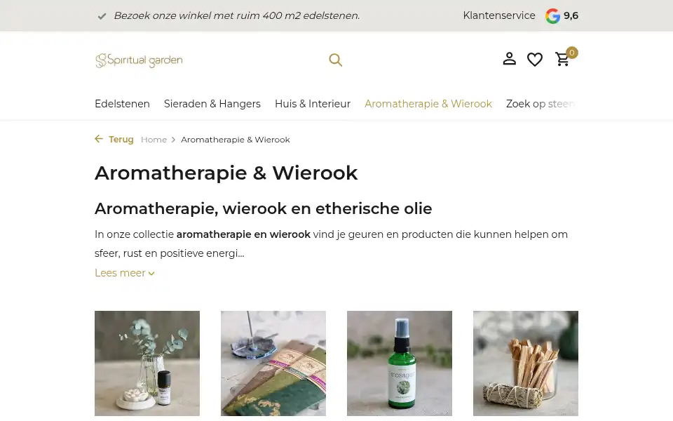 Screenshot of spiritualgarden.nl