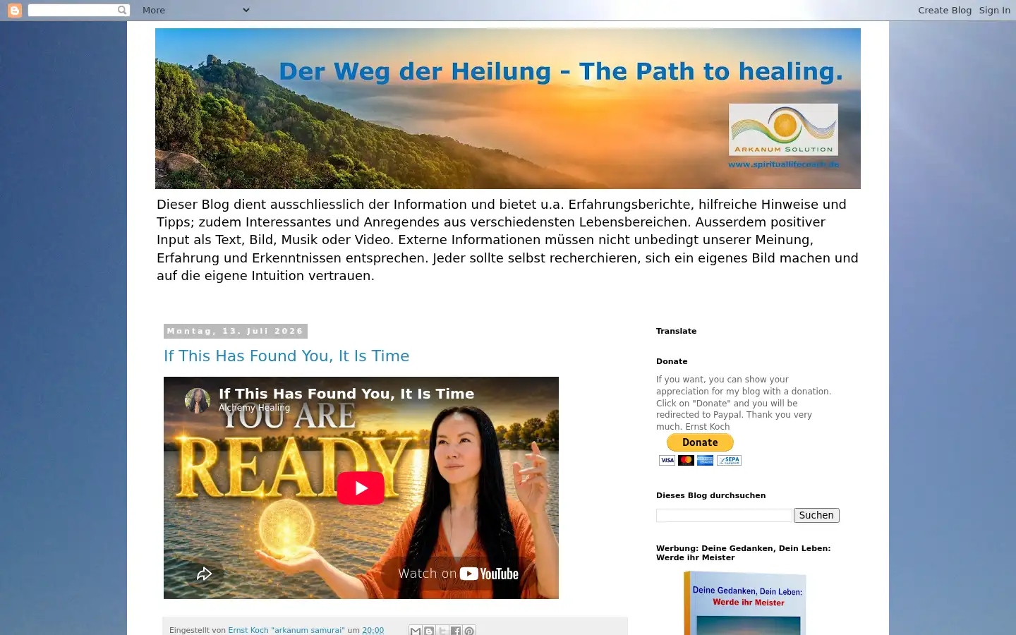 Screenshot of spirituallifecoach.de