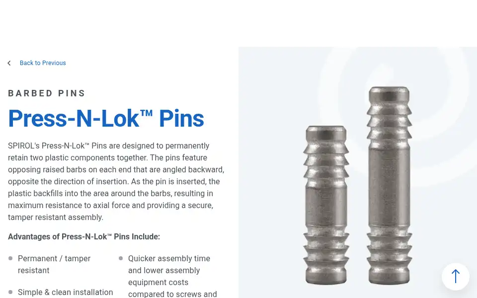 Screenshot of spirol.com