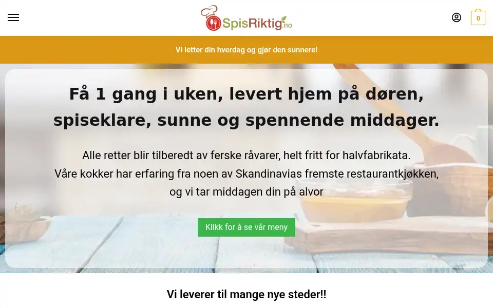 Screenshot of spisriktig.no