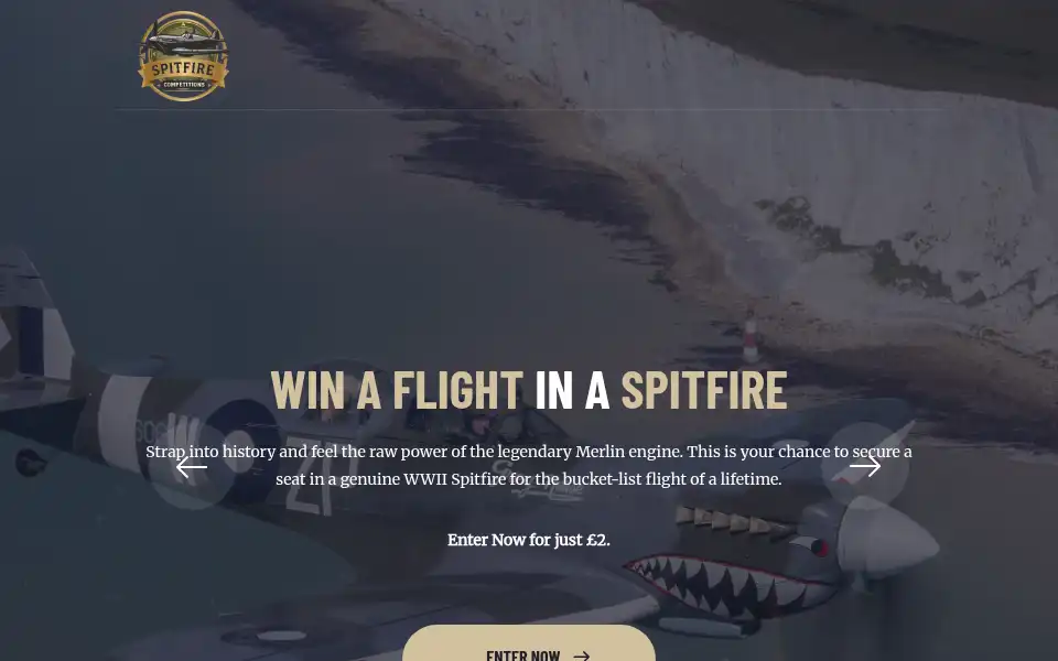 Screenshot of spitfire-competitions.com